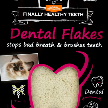 QCHEFS Papildbarība Dental Flakes kaķiem 80gr.