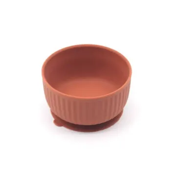 KOTOMODA neslīdošā silikona bļoda mājdzīvniekiem (mazā) Terracotta ar vāku