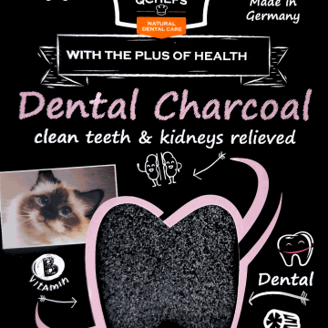 QCHEFS Papildbarība ar aktīvo ogli  Dental Charcoal kaķiem 70gr